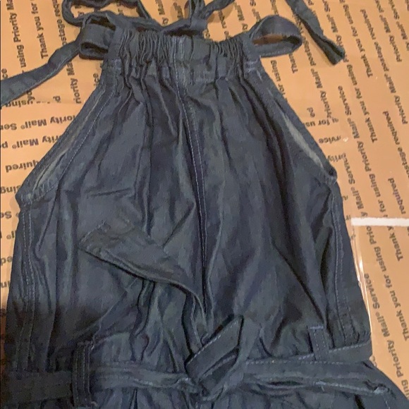 💙 ROMPER: Tie Neck-100% Lightweight Cotton - Picture 2 of 5